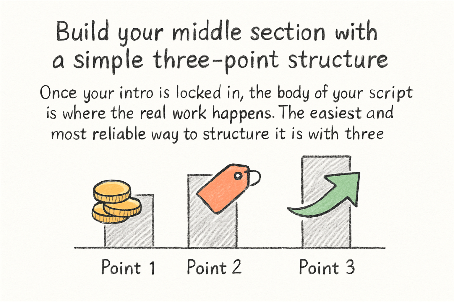 Infographic: Build your middle section with a simple three-point structure