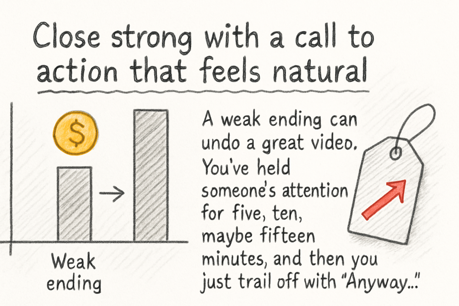 Infographic: Close strong with a call to action that feels natural