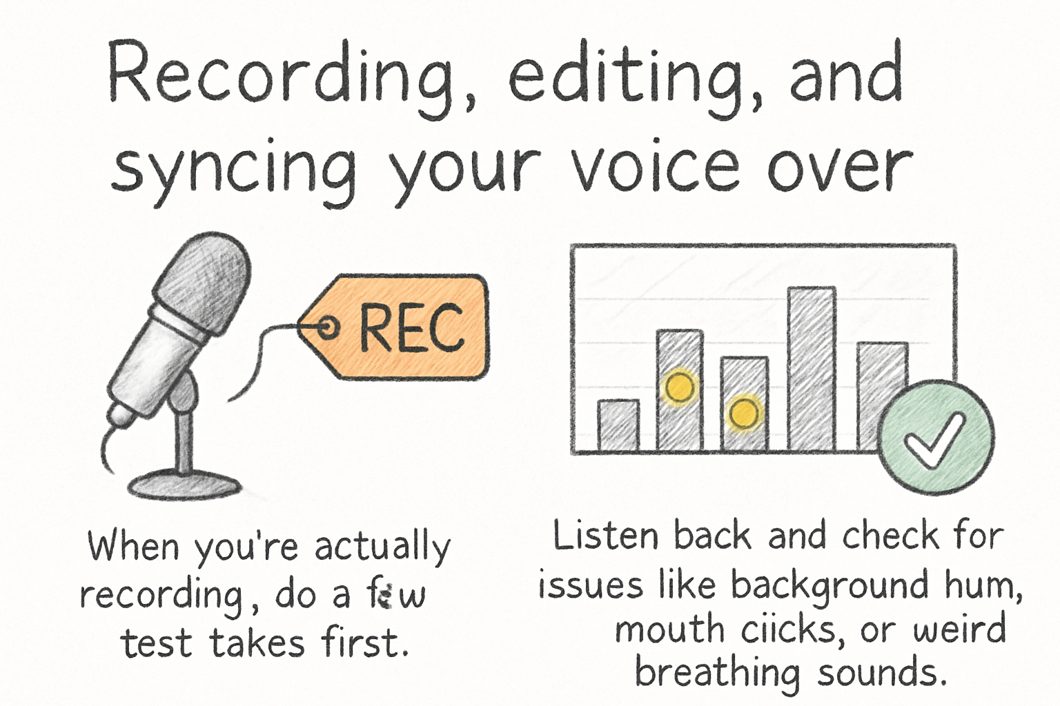 Infographic: Recording, editing, and syncing your voice over