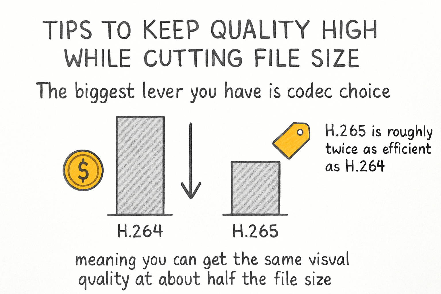Infographic: Tips to keep quality high while cutting file size