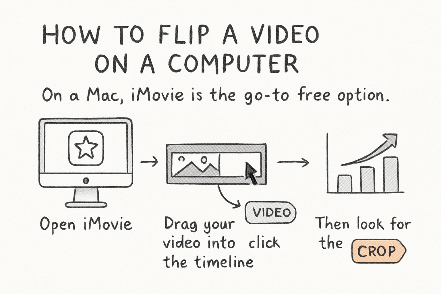 Infographic: How to flip a video on a computer