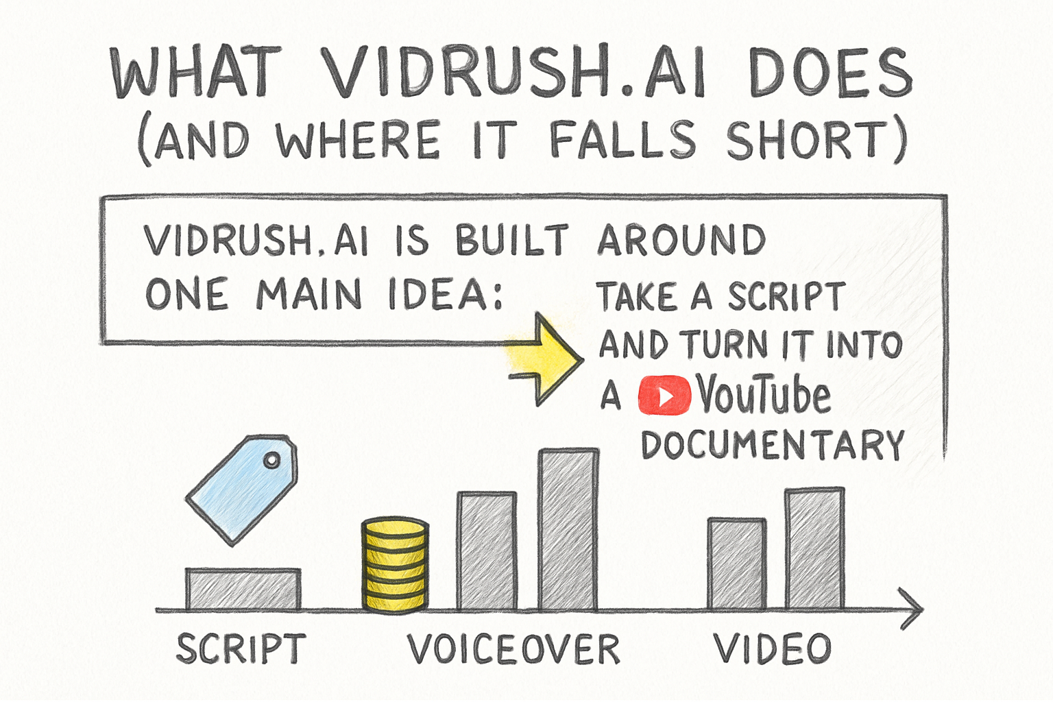 Infographic: What Vidrush.AI does (and where it falls short)