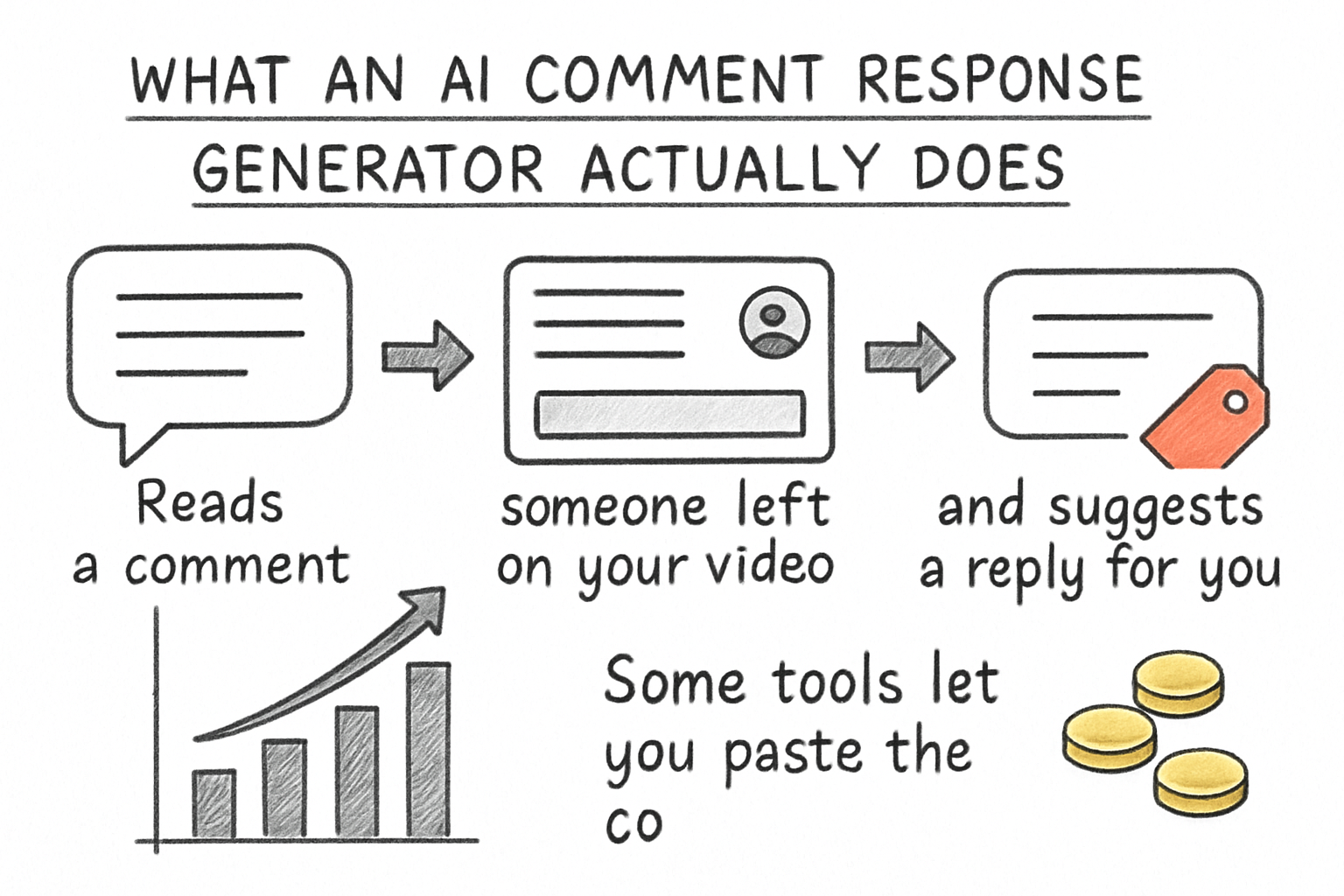 Infographic: What an AI comment response generator actually does
