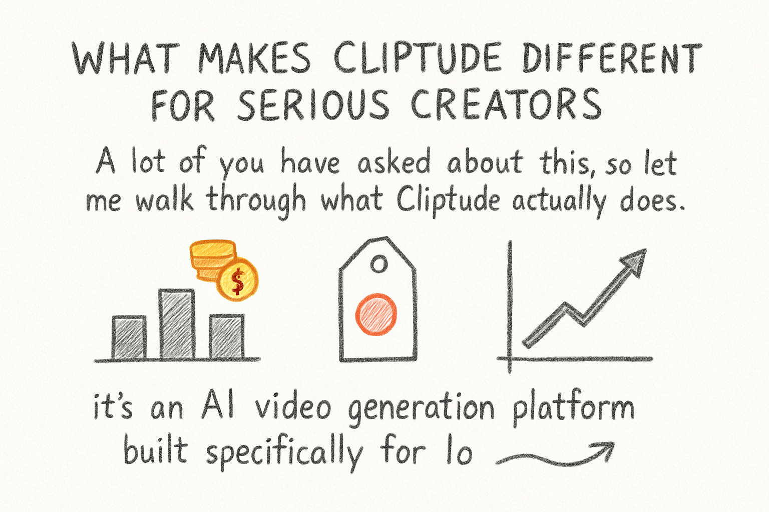 Infographic: What makes Cliptude different for serious creators