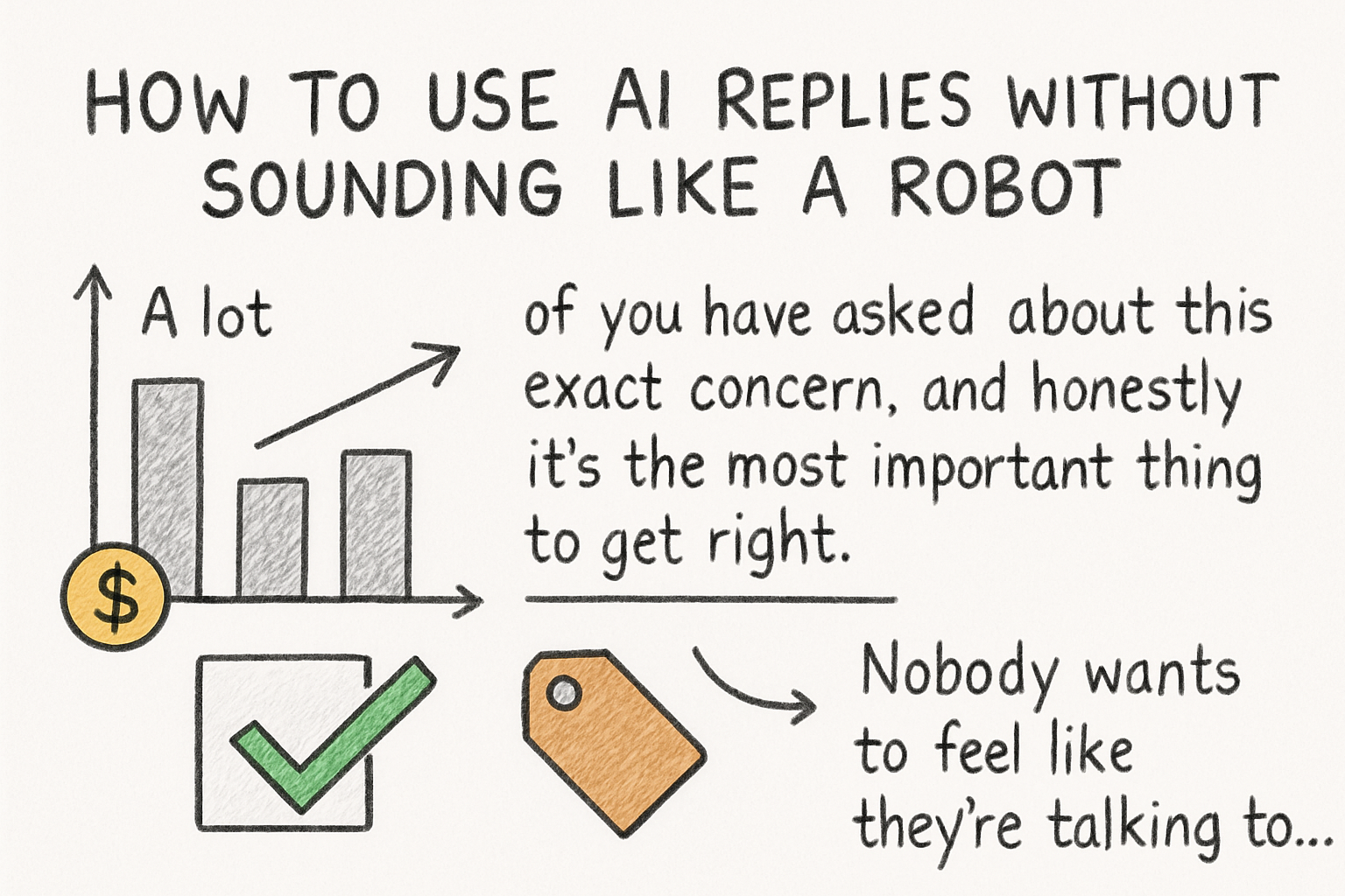 Infographic: How to use AI replies without sounding like a robot