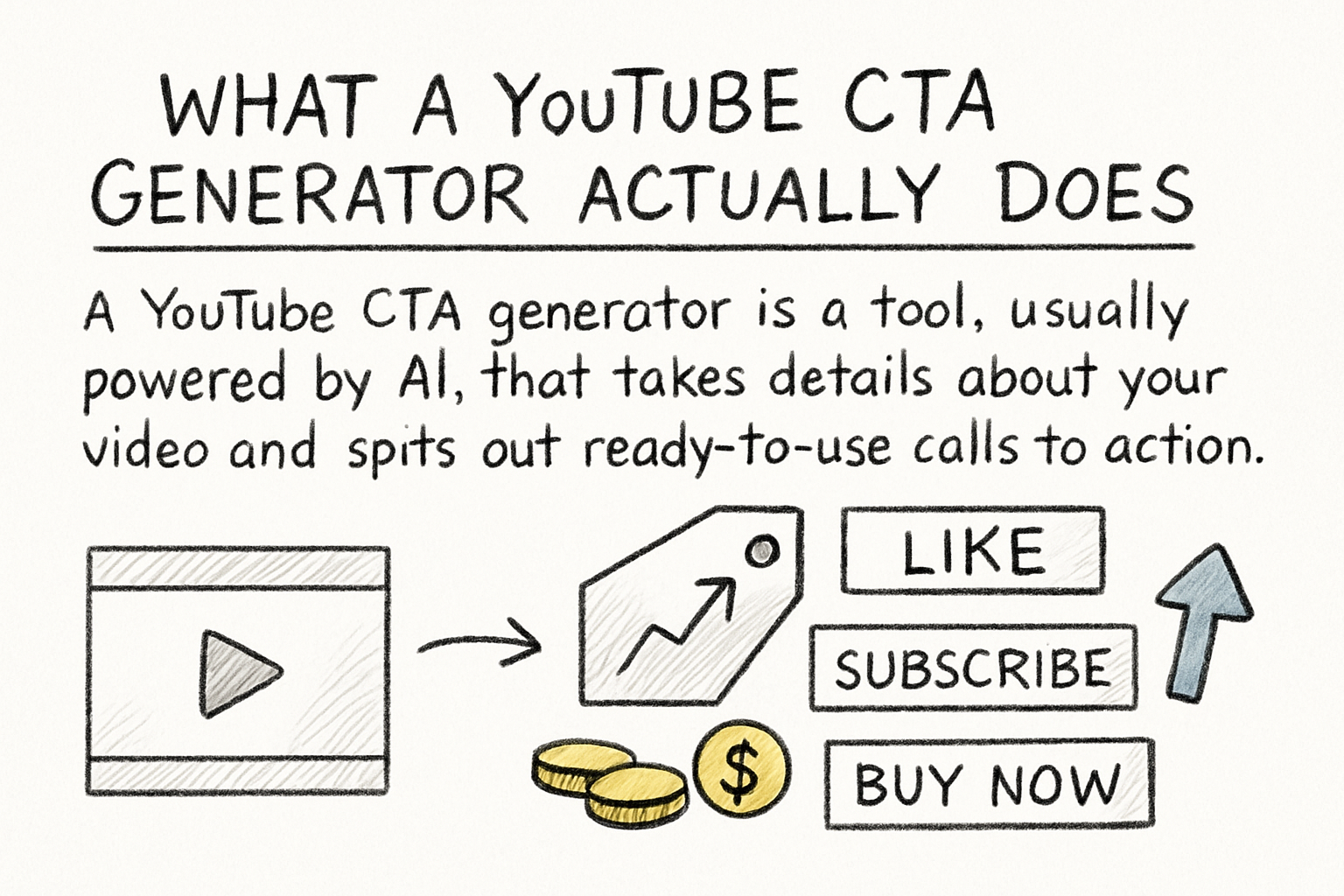 Infographic: What a YouTube CTA generator actually does