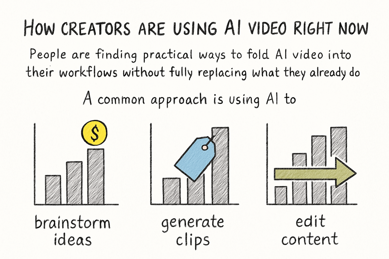 Infographic: How creators are using AI video right now