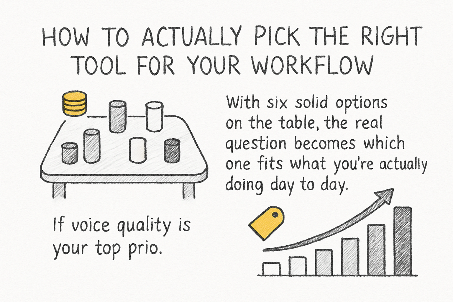 Infographic: How to actually pick the right tool for your workflow