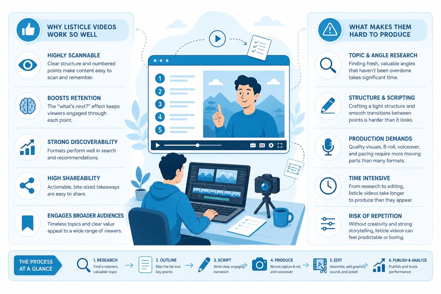 Infographic: Why listicle videos work so well and what makes them hard to produce