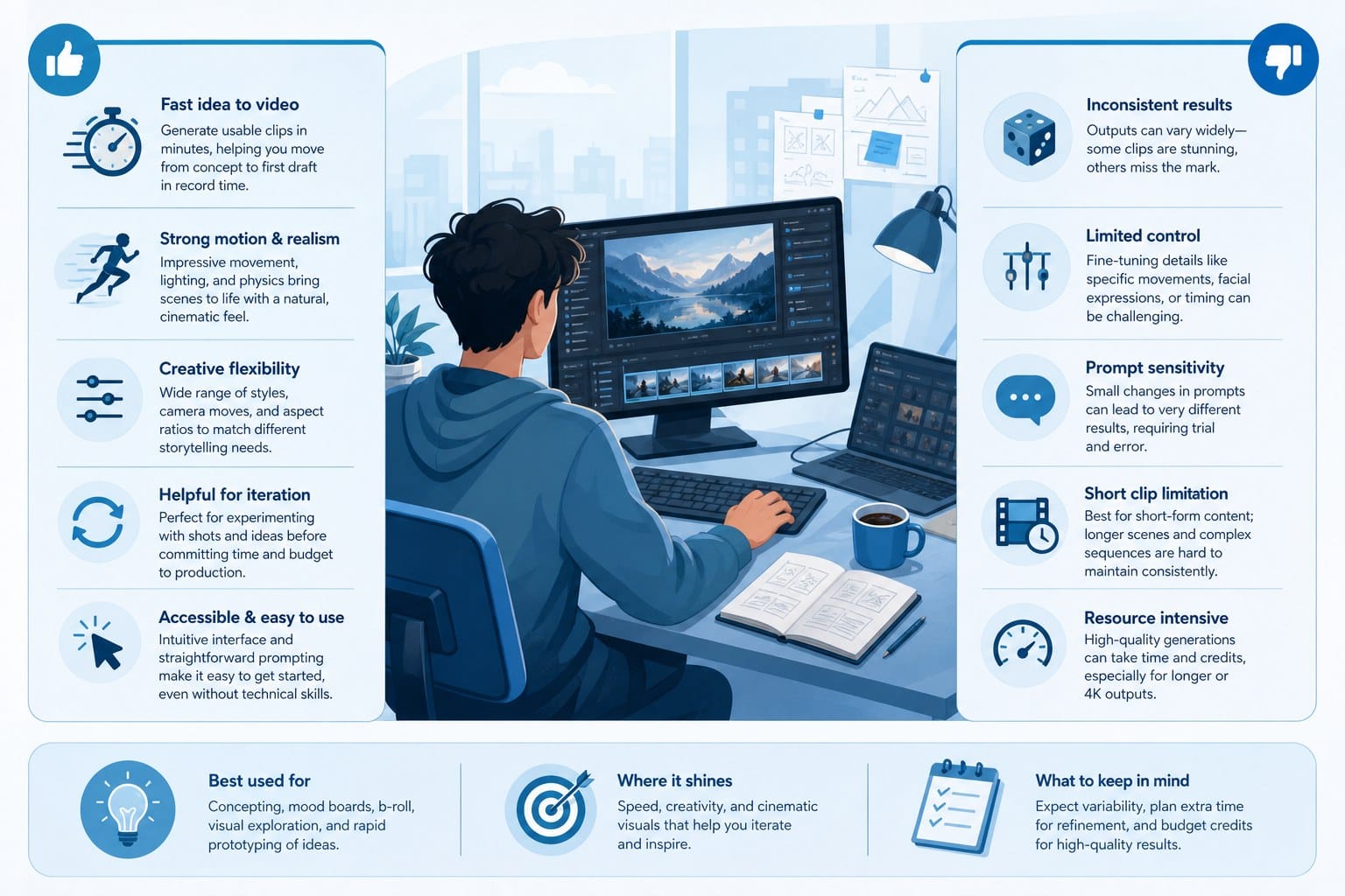Infographic: What Vidu does well and where it falls short for working creators