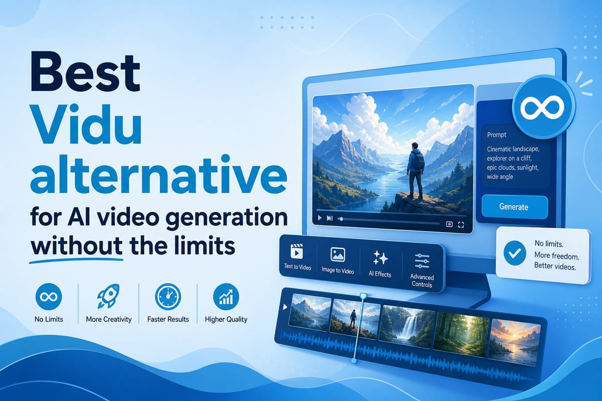 Best Vidu alternative for AI video generation without the limits