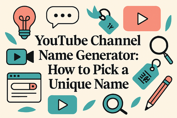 YouTube Channel Name Generator: How to Pick a Unique Name